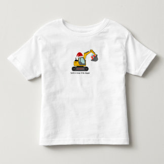 Infantil Camiseta de Natal para Todler Escavadeira do Papai