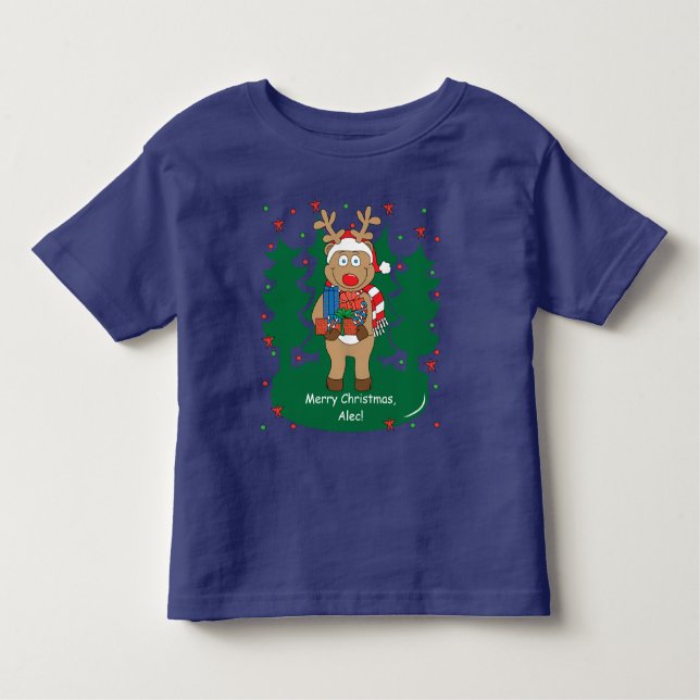 Infantil Camiseta de Natal/Reindeer Ganhou presentes (Frente)
