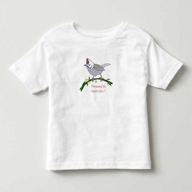 Infantil Camiseta de pássaro fofo (Frente)