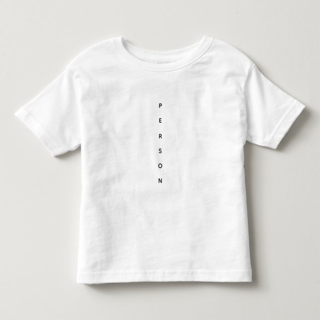 Infantil Camiseta de pessoa de cor branca (Frente)