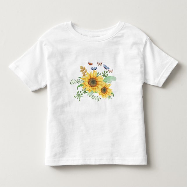Infantil camiseta de primavera de girassol (Frente)