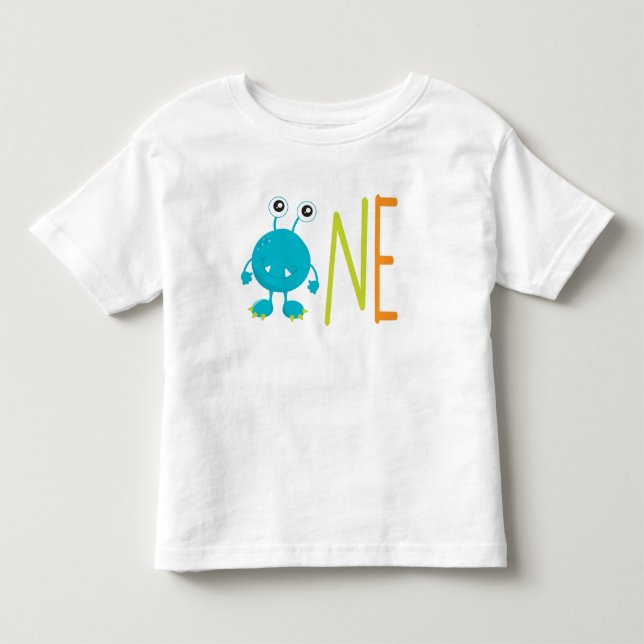 Infantil Camiseta de primeiro aniversário do Pequeno Monstr (Frente)