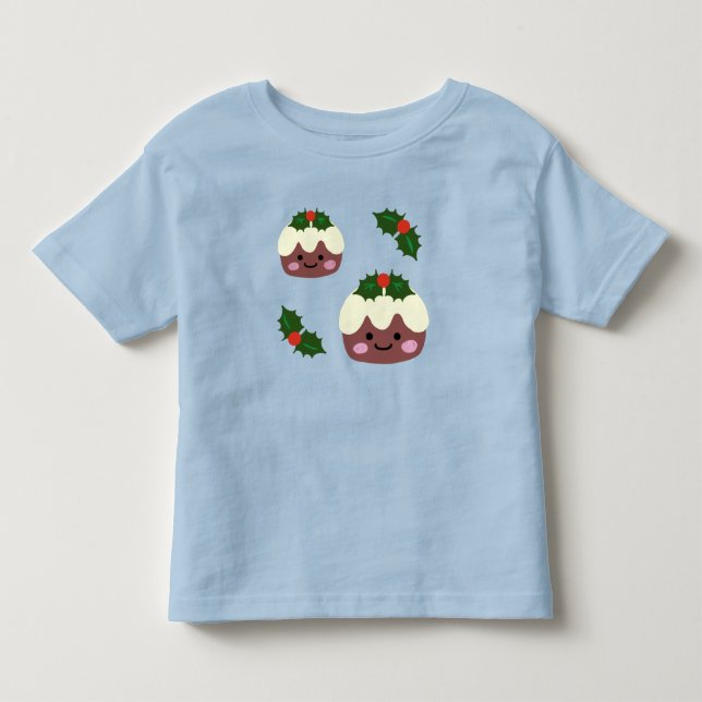 Infantil Camiseta de Pudim de Natal (Frente)