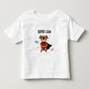 Infantil Camiseta de Super-herói Cachorro Bebê Menino
