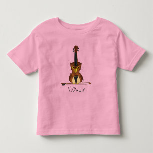 Infantil Camiseta de Toddler do ViOWLin Violin Owl
