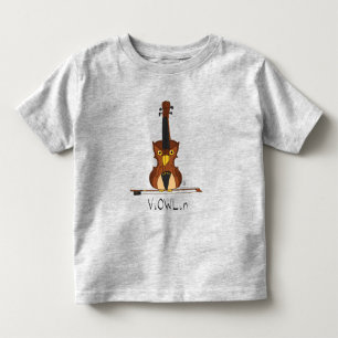Infantil Camiseta de Toddler do ViOWLin Violin Owl