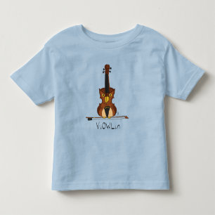 Infantil Camiseta de Toddler Toddler do Viktor Violin Owl