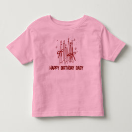Infantil Camiseta de Vela de Aniversário Fofa para Crianças