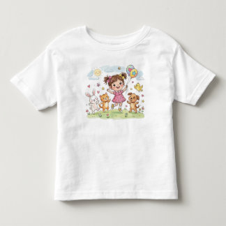 Infantil Camiseta Diversão com Amigos