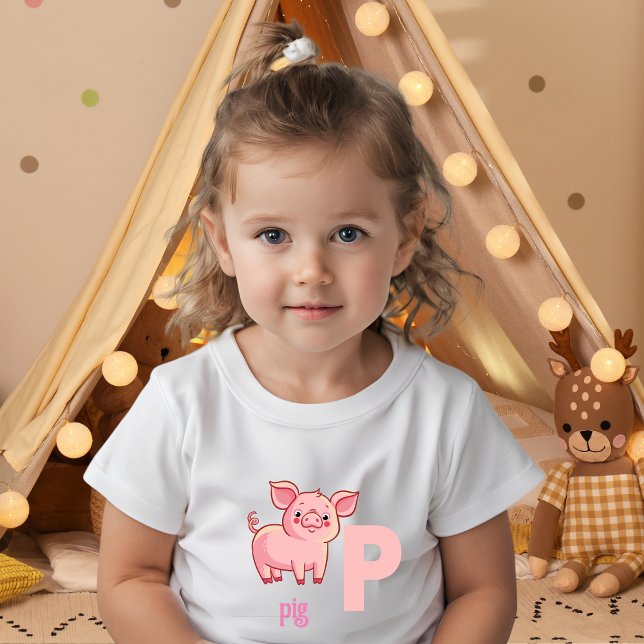 Infantil Camiseta Divertida do Porquinho para Crianças (Criador carregado)