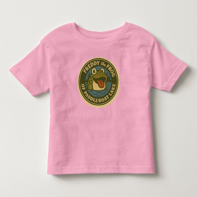 Infantil Camiseta do Bebê Freddy Frog de Paddleboat Lake (Frente)