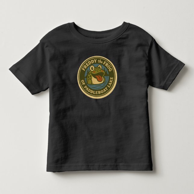 Infantil Camiseta do Bebê Freddy Frog Tee do Lago Paddleboa (Frente)