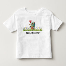 Infantil Camiseta do Monstro Feliz