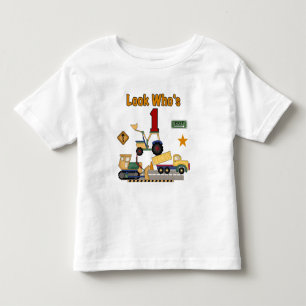 Infantil Camiseta do primeiro aniversario dos veículos da