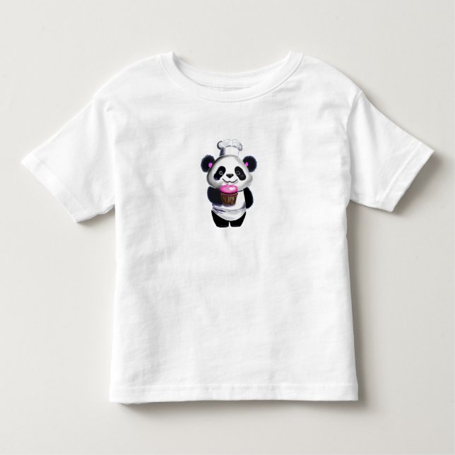 Infantil Camiseta do Urso Panda Fofo (Frente)