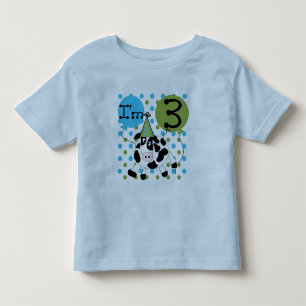 Infantil Camiseta e presentes azuis do aniversário de 3