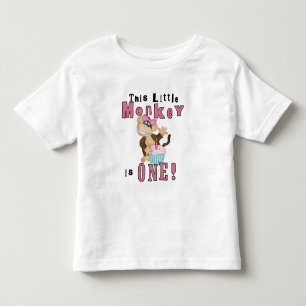 Infantil Camiseta e presentes cor-de-rosa do primeiro