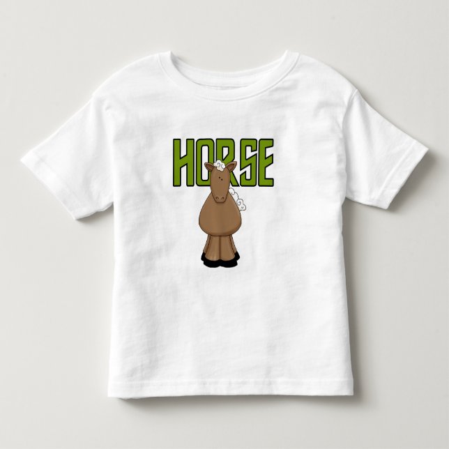 Infantil Camiseta e presentes do cavalo (Frente)