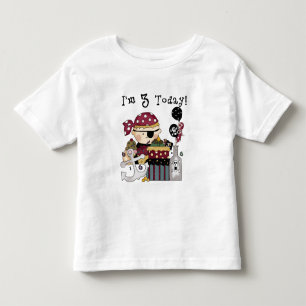 Infantil Camiseta e presentes do pirata do aniversário de 