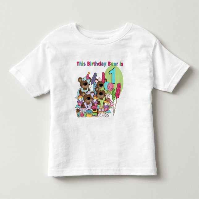Infantil Camiseta e presentes do primeiro aniversario do (Frente)
