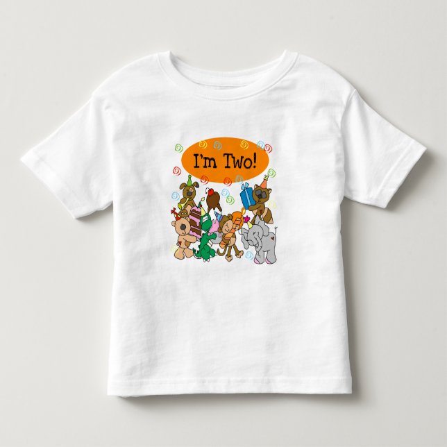 Infantil Camiseta e presentes do segundo aniversário dos (Frente)