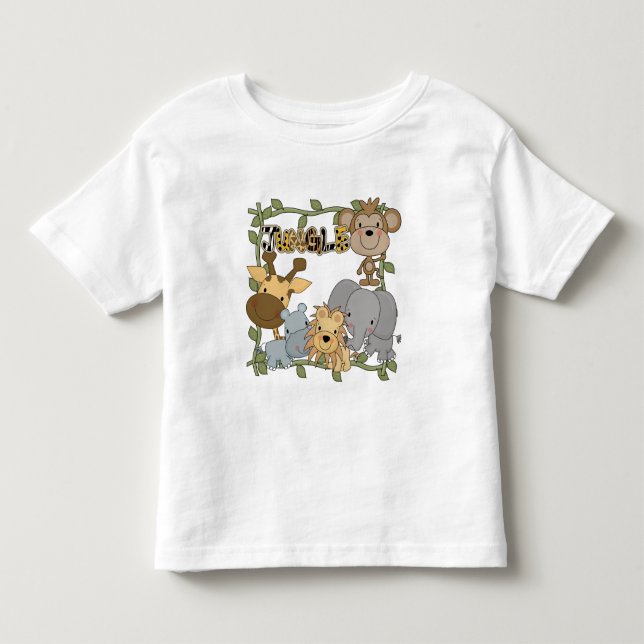 Infantil Camiseta e presentes dos animais da selva do bebê (Frente)