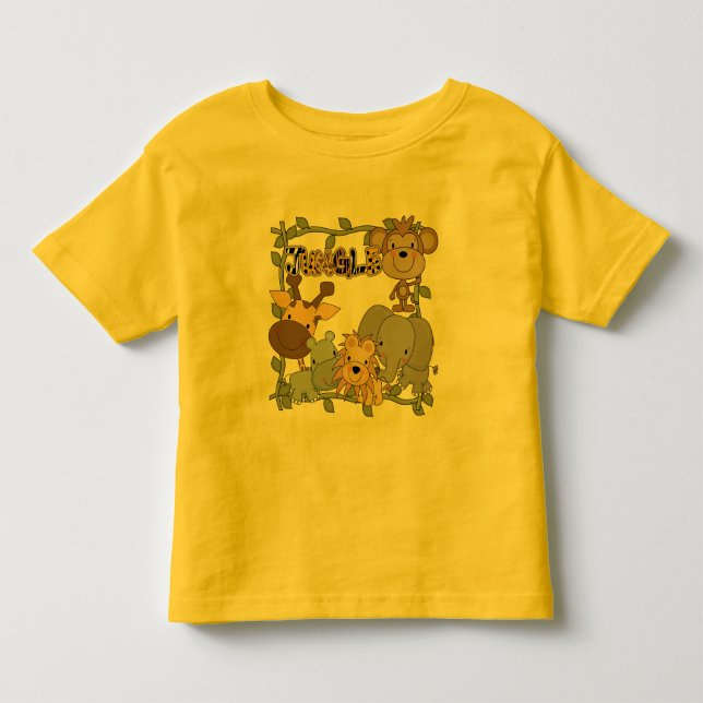 Infantil Camiseta e presentes dos animais da selva do bebê (Frente)