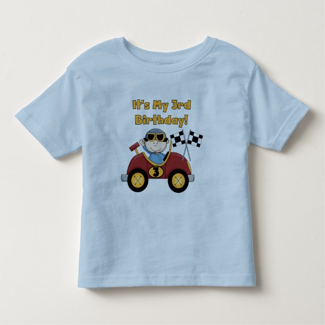Infantil Camiseta e presentes vermelhos do aniversário de 3 (Frente)