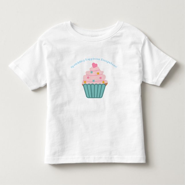 Infantil Camiseta Espalhando Felicidade em Todo Lugar (Frente)