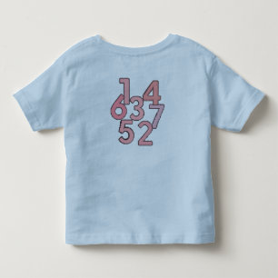 Infantil Camiseta Estética de Números – Desenho Minimalista