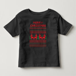 Infantil Camiseta estilo arte pixel natal feliz
