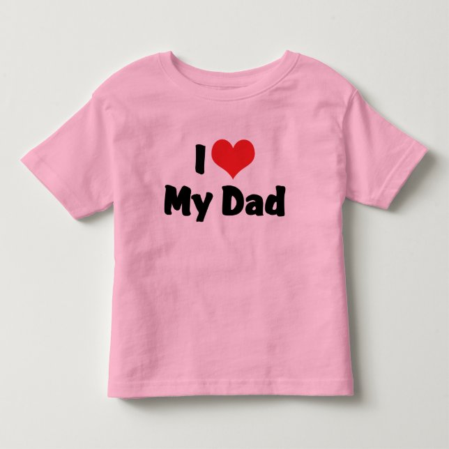 Infantil Camiseta Eu Amo Meu Pai (Frente)