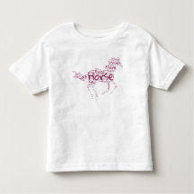 Camiseta Feminina Nuvem de Palavras de Cavalo – Ca