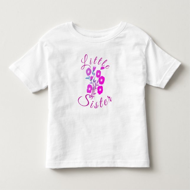 Infantil Camiseta Flor bonito Irmã Listtle (Frente)