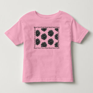 Infantil Camiseta Floral Preta Elegante – Camiseta Preta Mo