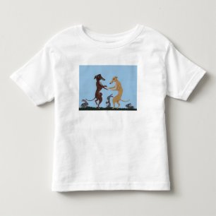 Infantil Camiseta Galgos Dançantes e Amigos Coelhinhos
