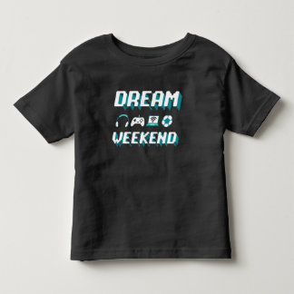 Infantil Camiseta Gamer de fim de semana dos sonhos