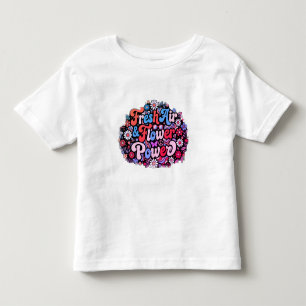 Infantil Camiseta Gráfica Boho Flower Power