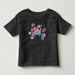 Infantil Camiseta Gráfica “Girl Gang” para Meninas Negras F
