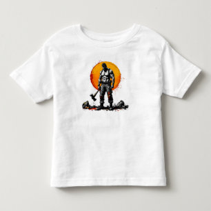 Infantil Camiseta guerreiro bárbaro medieval fantasia marte