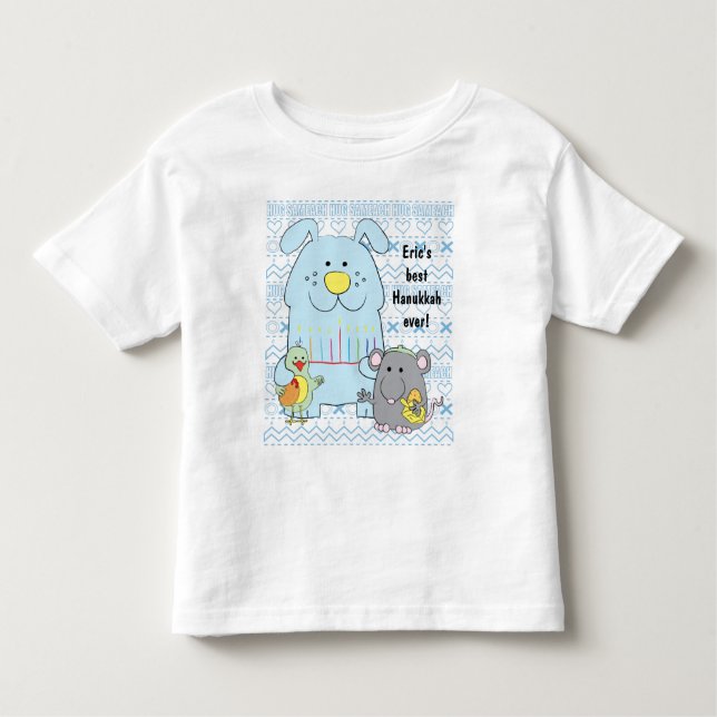 Infantil Camiseta "Hug Sameach" para Cães (Frente)