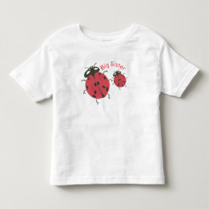 Infantil Camiseta Irmã Mais Velha - Tema Joaninha