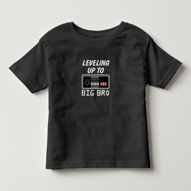 Infantil Camiseta Irmão Jogo Eletrônico Subindo de Level pa (Frente)