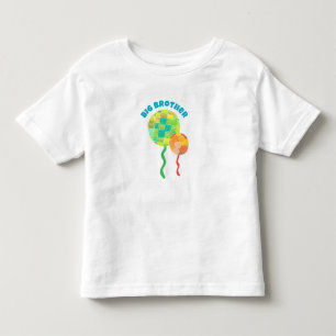 Infantil Camiseta Irmão Mais Velho - Tema Balões