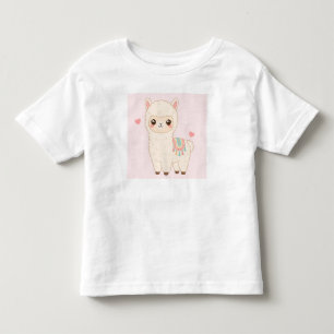 Infantil Camiseta Kawaii Chibi Alpaca Llama Fofa