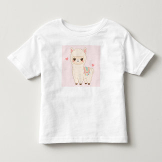 Infantil Camiseta Kawaii Chibi Alpaca Llama Fofa