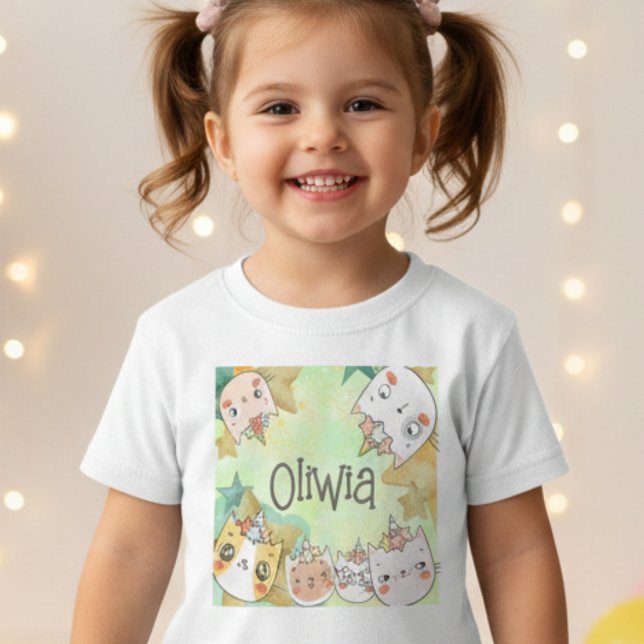 Infantil Camiseta Magic caticorn Toddler (Criador carregado)