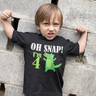 Infantil Camiseta masculina de aniversário de 4 anos do All