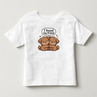 Infantil Camiseta Melhores Amigos Cachorrinho Fofo que Eu E