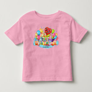 Infantil Camiseta Meninas Bolo de Aniversário SEU NOME & ID